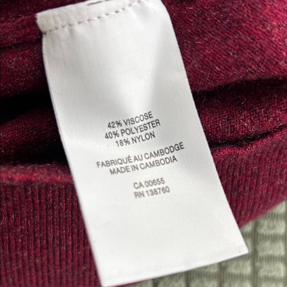 Burgundy Off-Shoulder Sweater - Picture 7 of 7